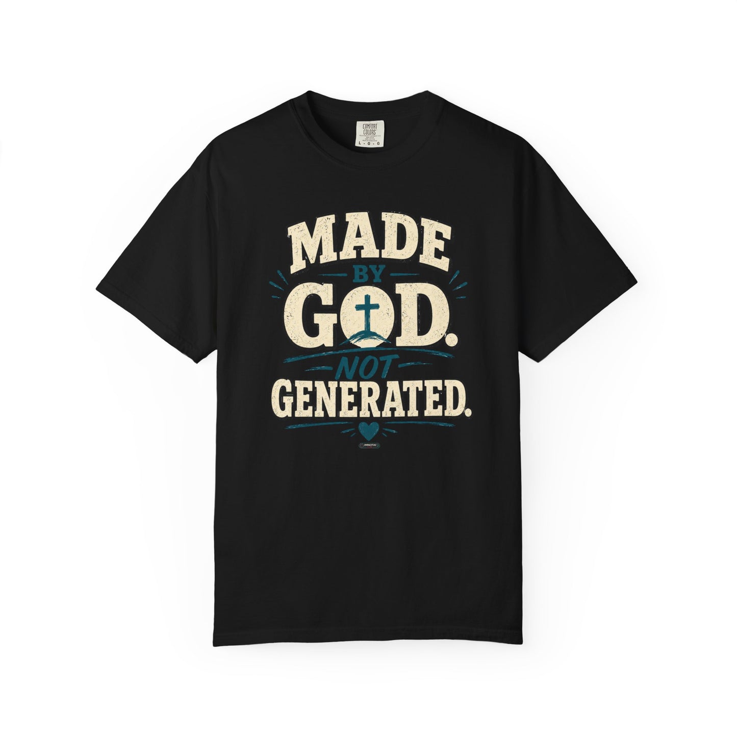 DigitalDivine: Made by God Not Generated - Faith Graphic Tee
