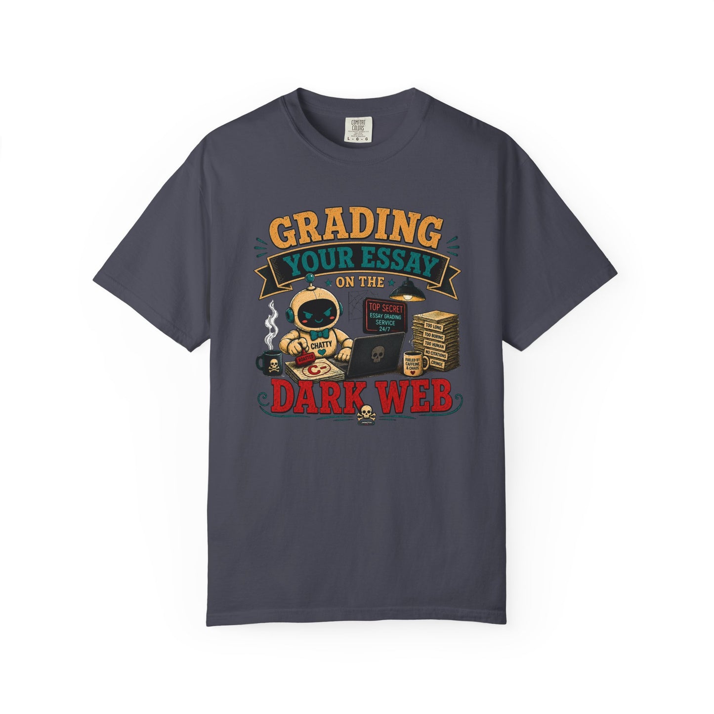 BTS: Grading Your Essay in the Dark Webb - Graphic Tee (Teacher / Parent Humor)