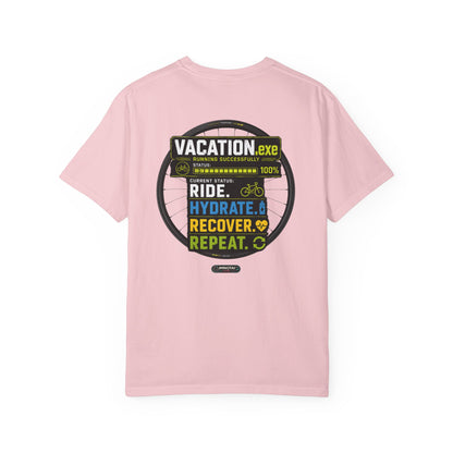 Vacation. Ride. Hydrate. Recover. Repeat. Cycling Graphic Tee