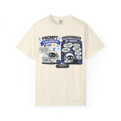 "Prompt Engineer by Day, Overthinker by Night" T-Shirt