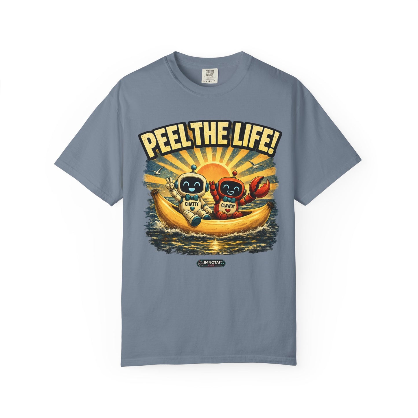 Peel the Life! Retro Banana Crew Graphic T-Shirt