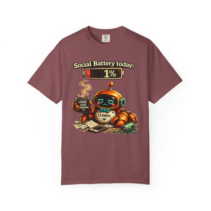 Social Battery 1% Clawdy T-Shirt