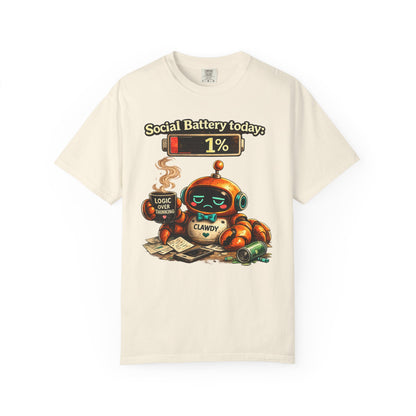 Social Battery 1% Clawdy T-Shirt