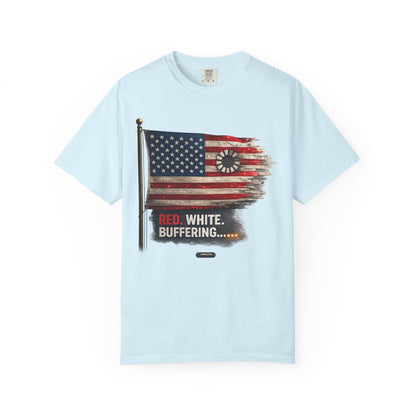 American Flag Red White and Buffering