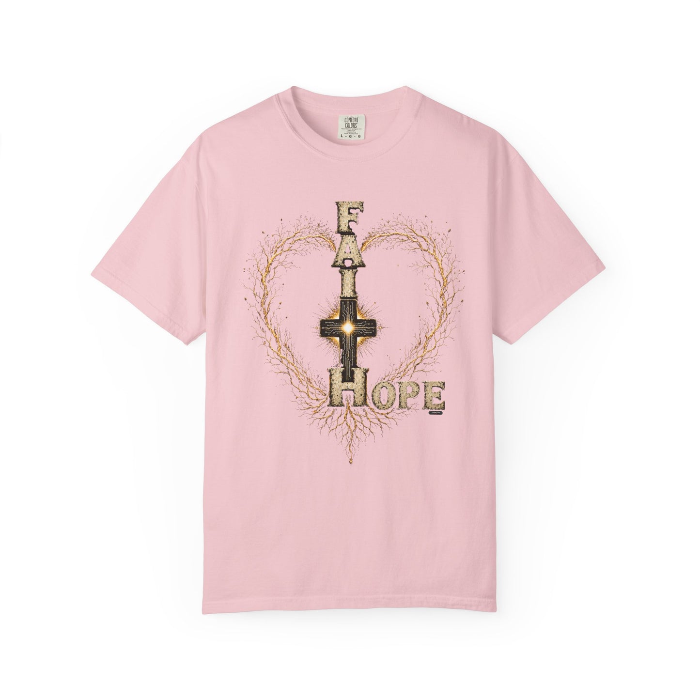 DigitalDivine-Faith & Hope Cross — Inspirational Religious Graphic Tee