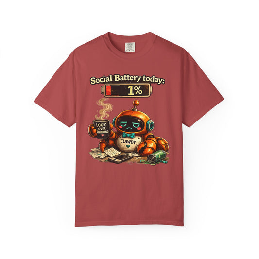 Social Battery 1% Clawdy T-Shirt