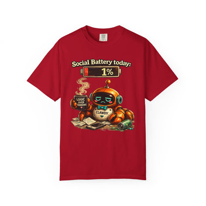 Social Battery 1% Clawdy T-Shirt