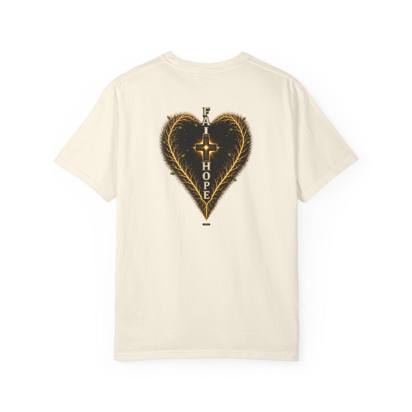 DigitalDivine-Faith & Hope Cross — Inspirational Religious Graphic Tee (Back Print)