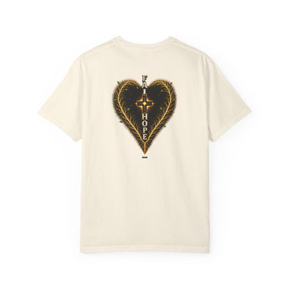 DigitalDivine-Faith & Hope Cross — Inspirational Religious Graphic Tee (Back Print)