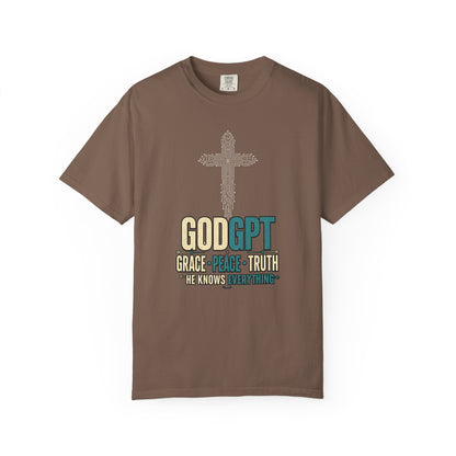 DigitalDivine: GODGPT Grace-Peace-Truth — Cross Faith Graphic Tee
