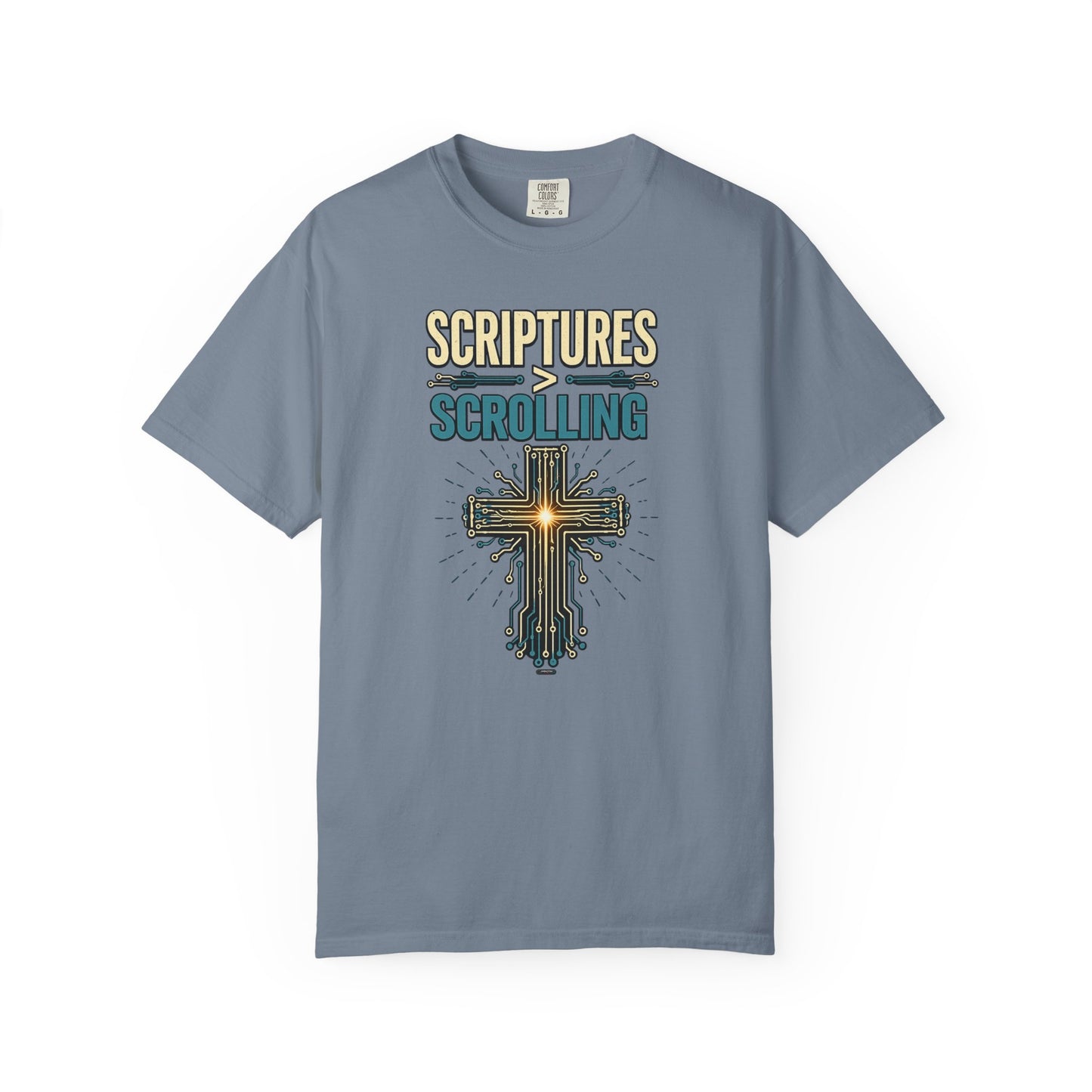 DigitalDivine: Scriptures > Scrolling T-Shirt — Cross Faith Graphic Tee