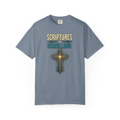 DigitalDivine: Scriptures > Scrolling T-Shirt — Cross Faith Graphic Tee