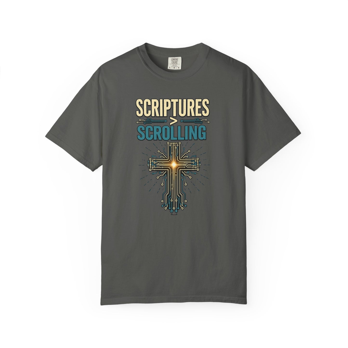 DigitalDivine: Scriptures > Scrolling T-Shirt — Cross Faith Graphic Tee