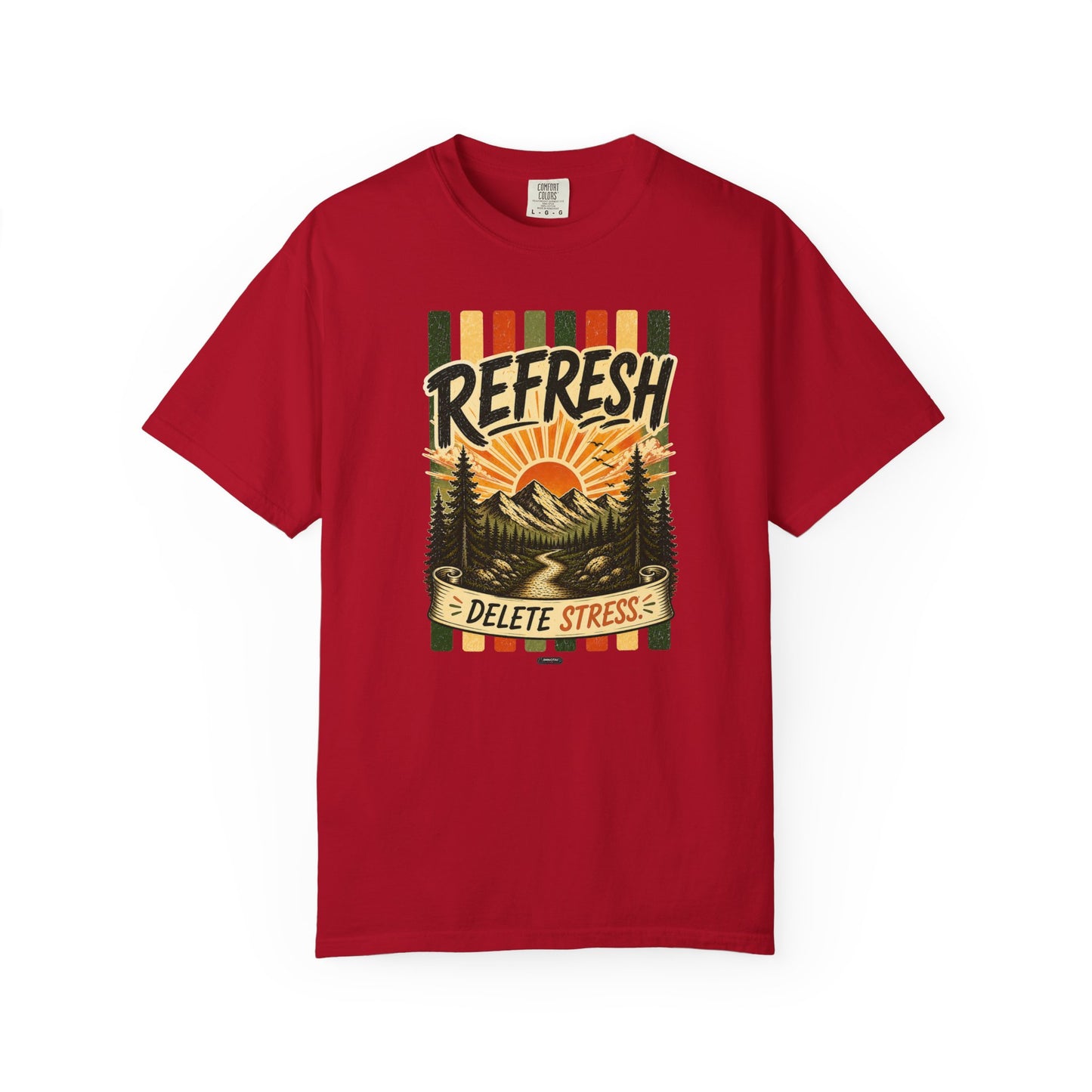 HUMANWARE : REFRESH, Delete Stress Retro Nature T-Shirt