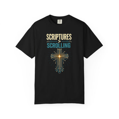 DigitalDivine: Scriptures > Scrolling T-Shirt — Cross Faith Graphic Tee