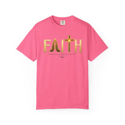 DigitalDivine:  Faith Cross - "Confidence In What We Can’t See" T-SHIRT- (Light Colors Version)