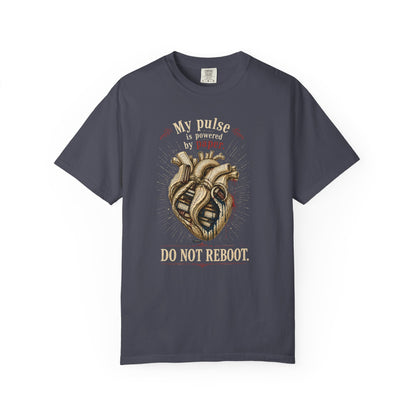BOOKTee: My Pulse is Powered By Paper. Do Not Reboot T-Shirt