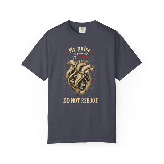 BOOKTee: My Pulse is Powered By Paper. Do Not Reboot T-Shirt