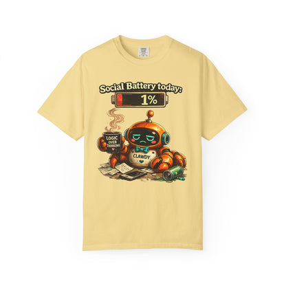Social Battery 1% Clawdy T-Shirt