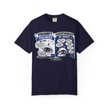 "Prompt Engineer by Day, Overthinker by Night" T-Shirt