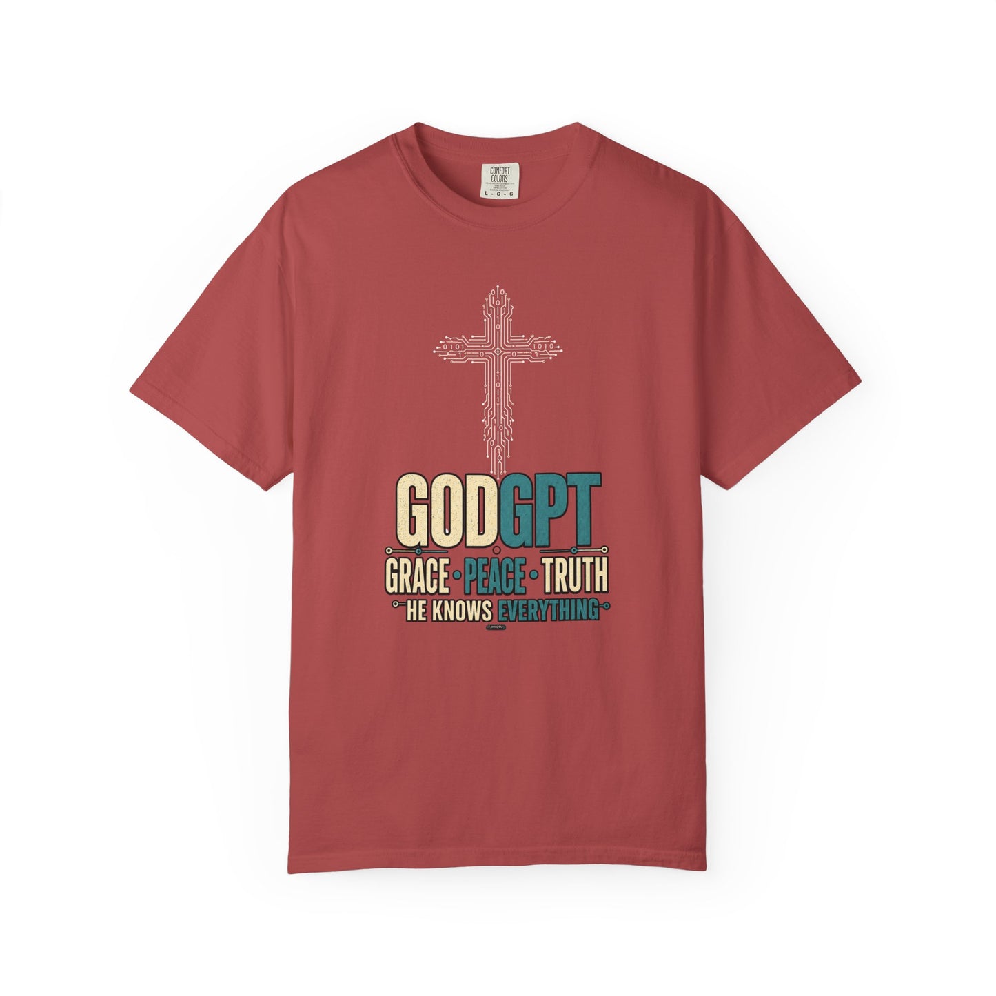 DigitalDivine: GODGPT Grace-Peace-Truth — Cross Faith Graphic Tee