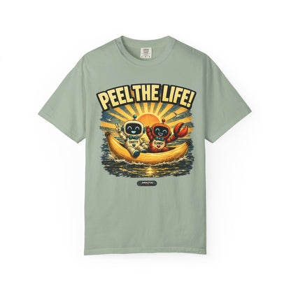 Peel the Life! Retro Banana Crew Graphic T-Shirt