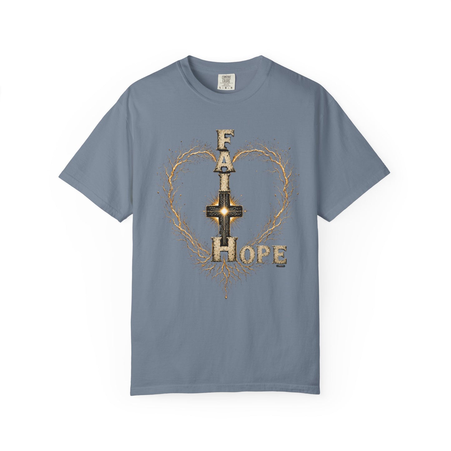 DigitalDivine-Faith & Hope Cross — Inspirational Religious Graphic Tee