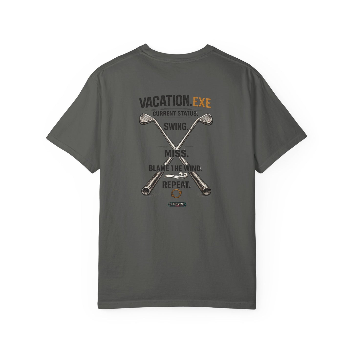 Vacation.exe Golf CLASSIC T-Shirt — Funny Golfing Swing, Miss, Blame the Wind