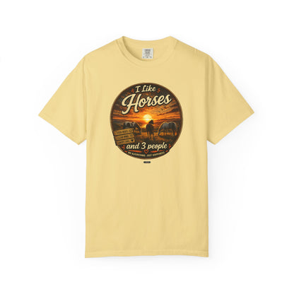 I Like Horses  and 3 People T-shirt