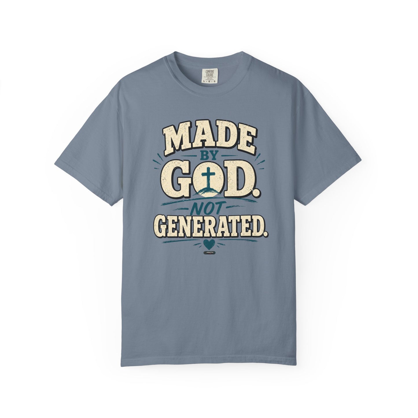 DigitalDivine: Made by God Not Generated - Faith Graphic Tee