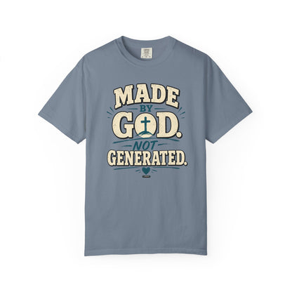 DigitalDivine: Made by God Not Generated - Faith Graphic Tee