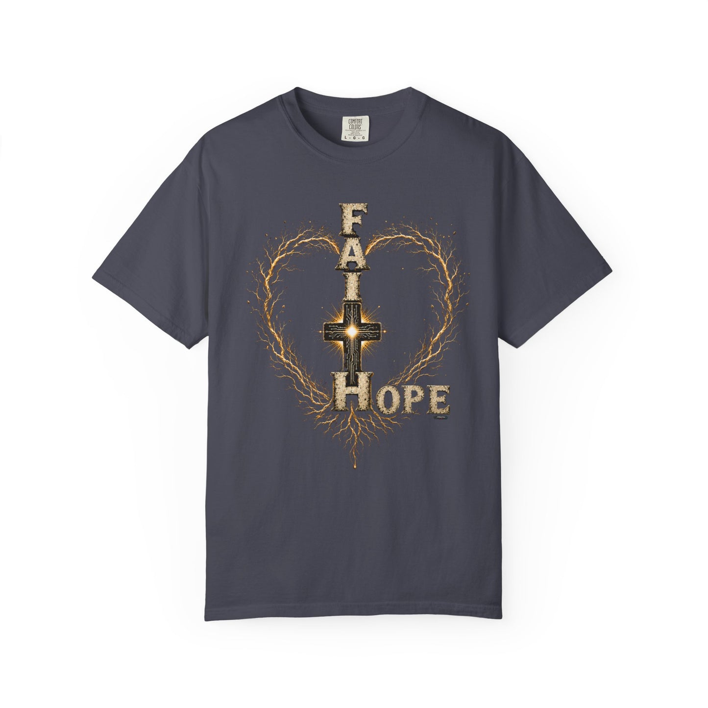 DigitalDivine-Faith & Hope Cross — Inspirational Religious Graphic Tee