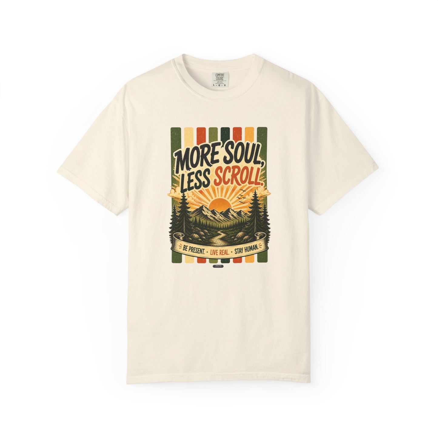 HUMANWARE : More Soul, Less Scroll  Retro Nature T-Shirt