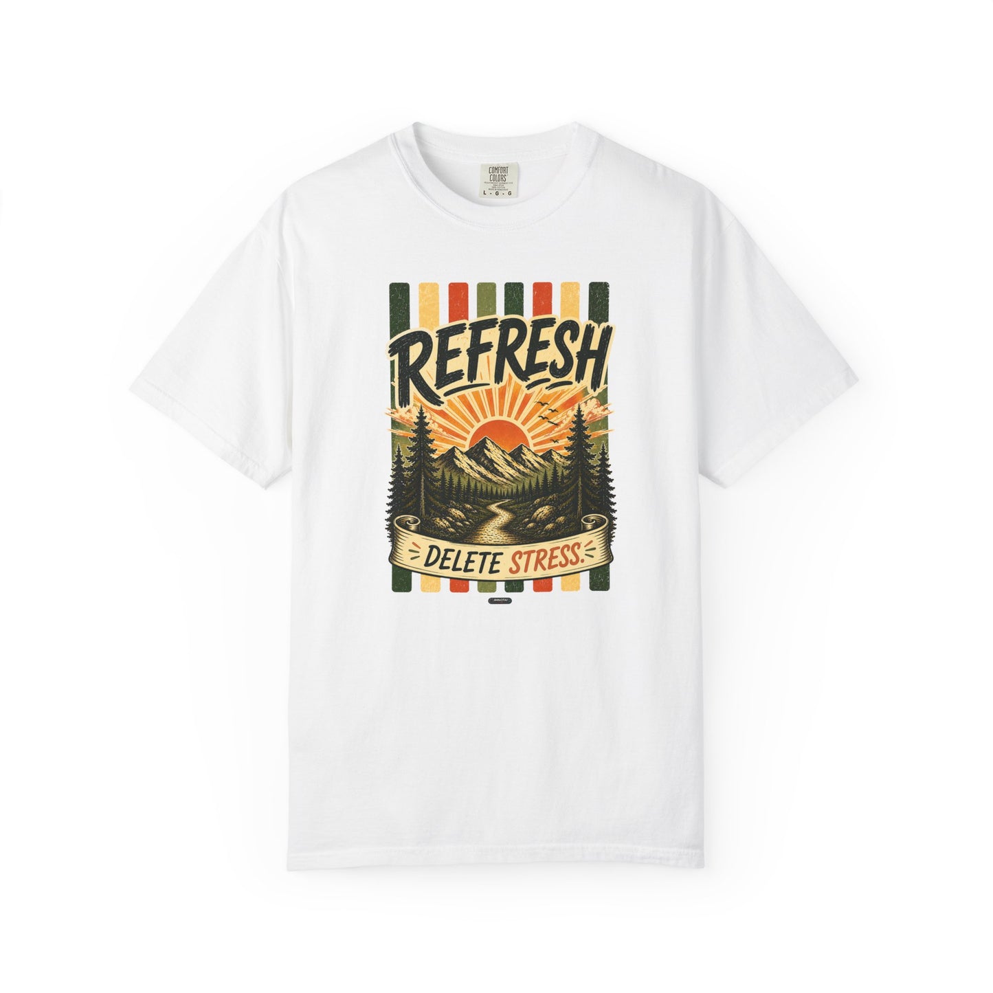 HUMANWARE : REFRESH, Delete Stress Retro Nature T-Shirt