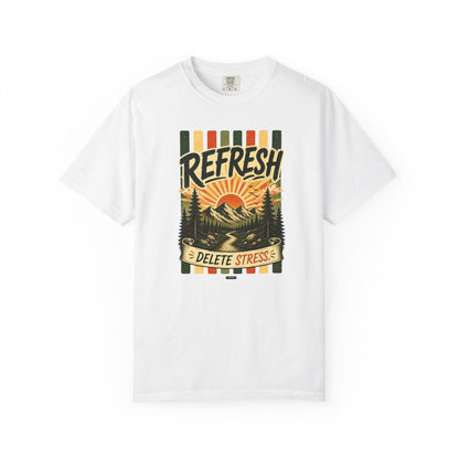 HUMANWARE : REFRESH, Delete Stress Retro Nature T-Shirt