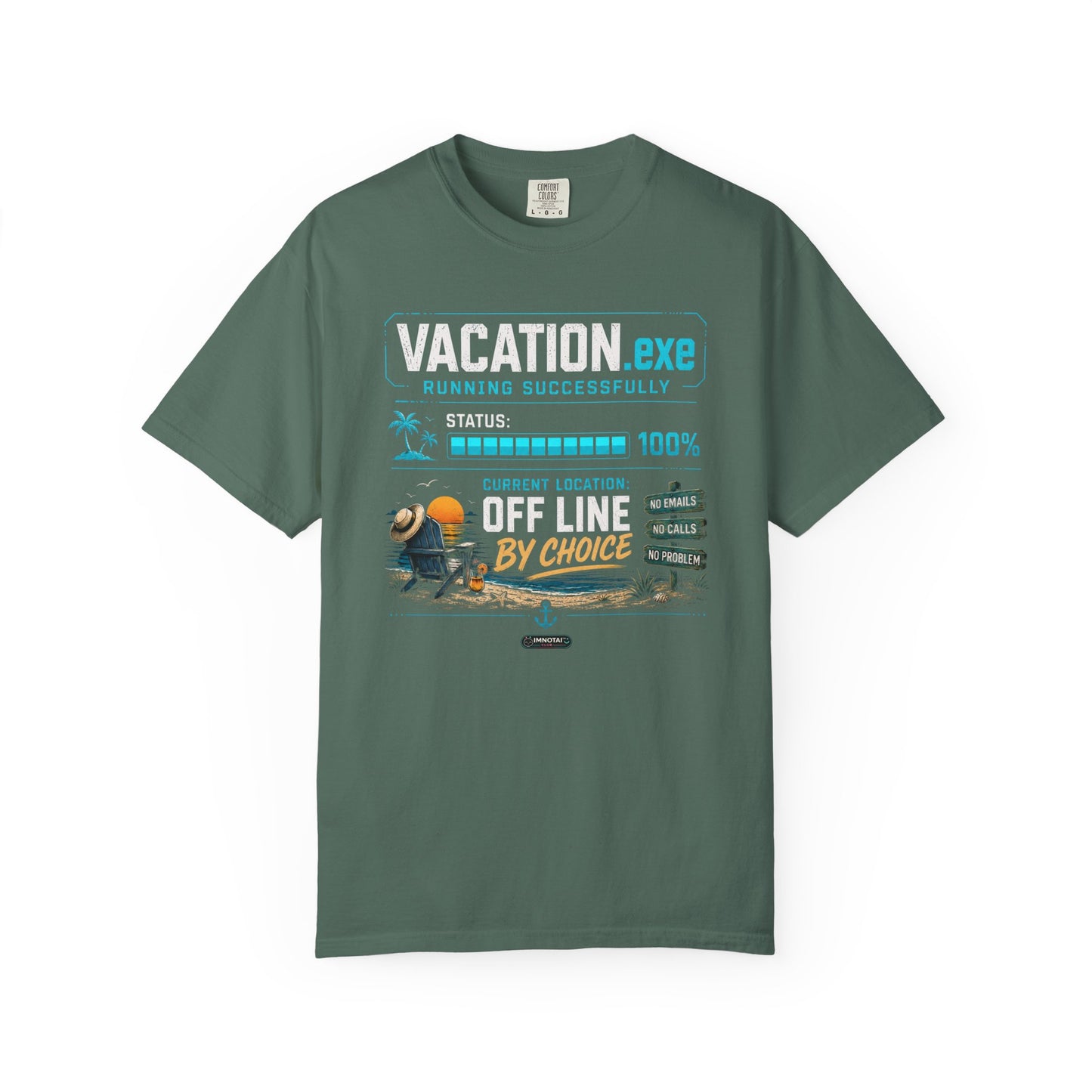 Vacation.exe Offline By Choice Beach Tshirt