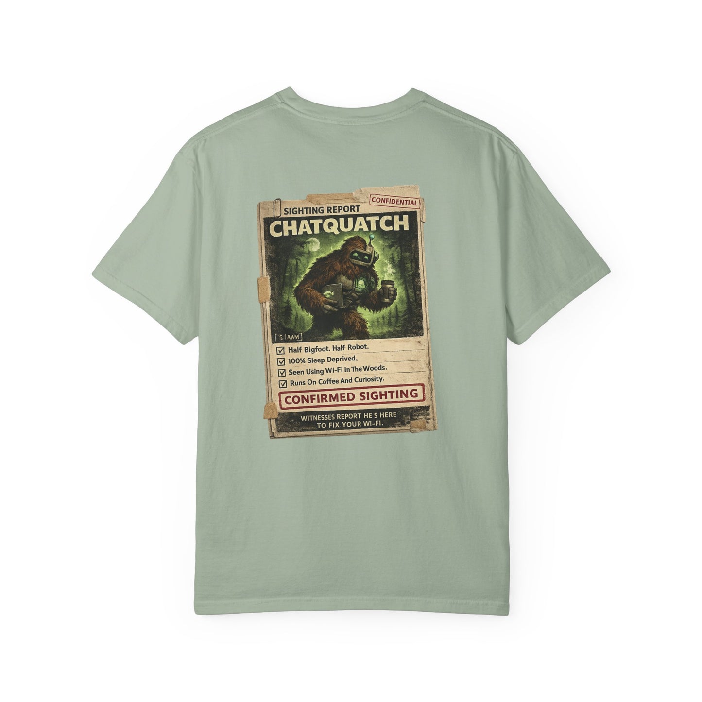 Chatquatch Sighting T-Shirt — Vintage Cryptid Poster Graphic Tee