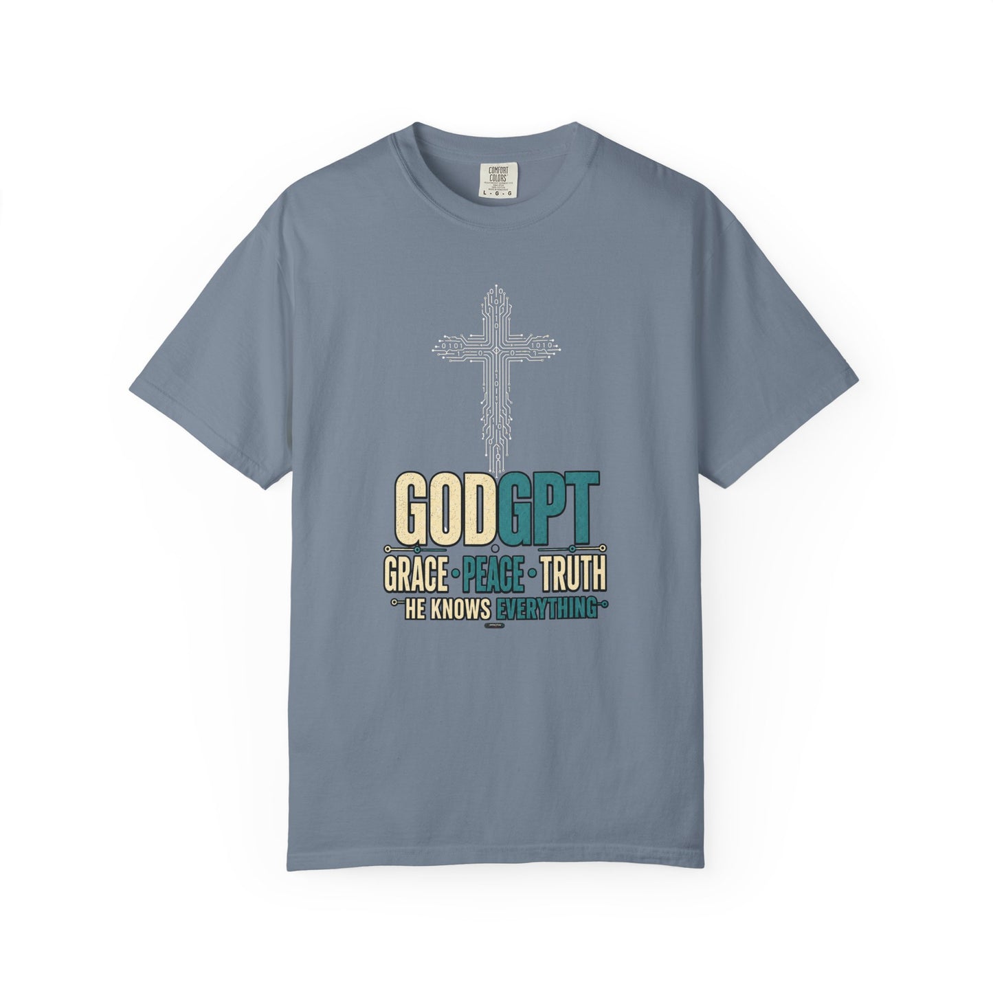 DigitalDivine: GODGPT Grace-Peace-Truth — Cross Faith Graphic Tee