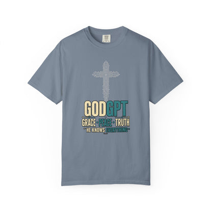 DigitalDivine: GODGPT Grace-Peace-Truth — Cross Faith Graphic Tee