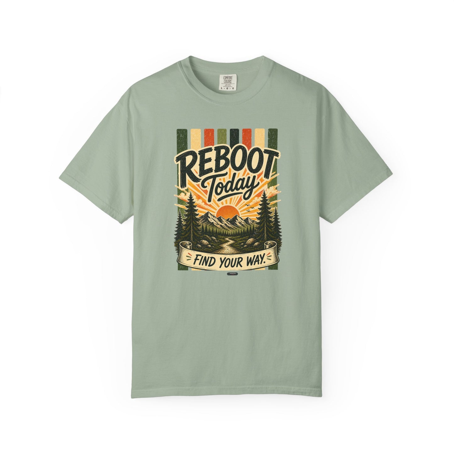 HUMANWARE : REEBOOT Your Mind.  Find Your Way Retro Nature T-Shirt