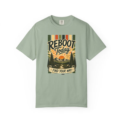 HUMANWARE : REEBOOT Your Mind.  Find Your Way Retro Nature T-Shirt