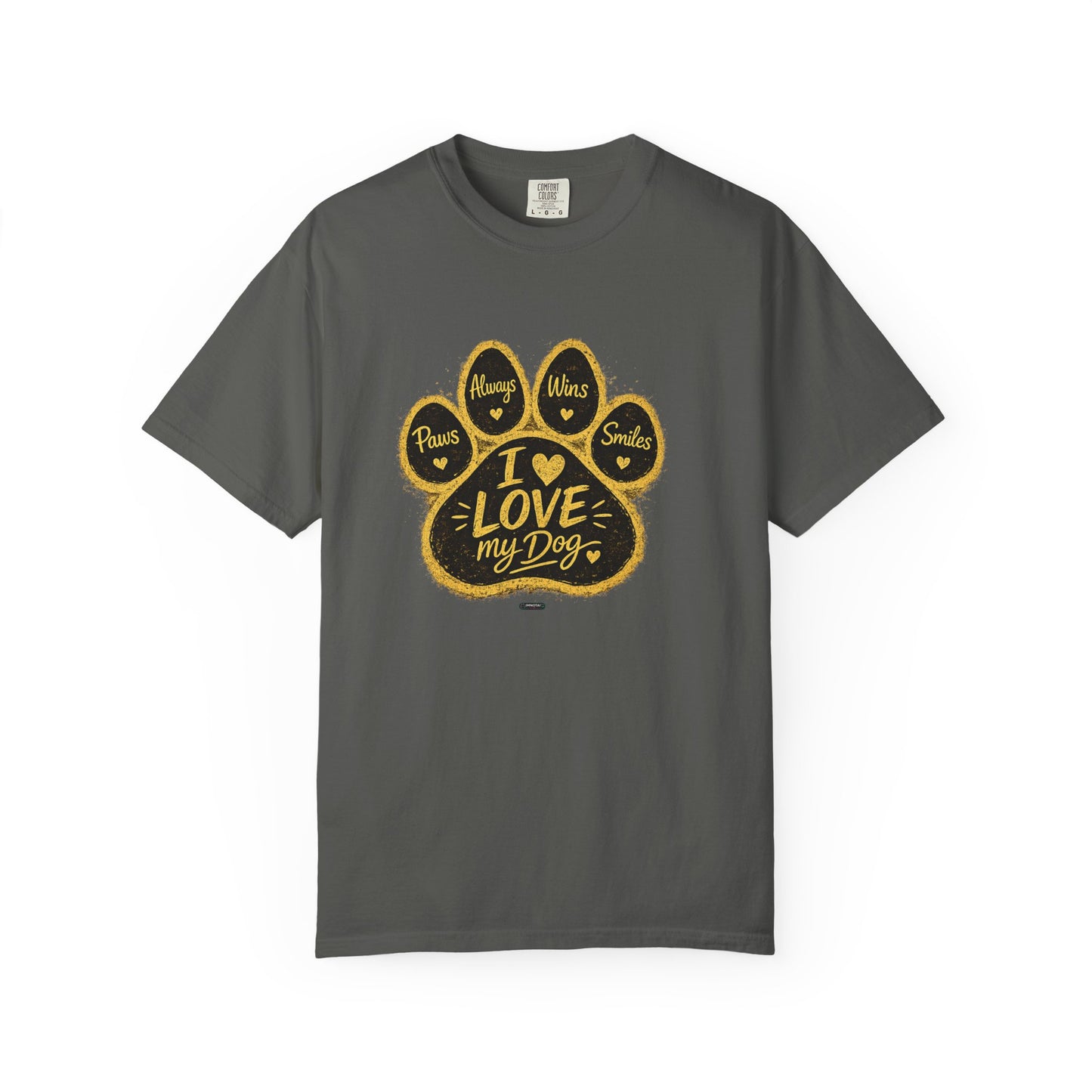 PAWS: Always Win Smile.  Love My Dog Pet Lover Graphic Tee