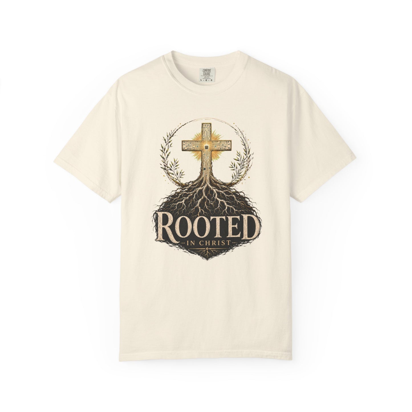 DigitalDivine- Rooted In Chris— Inspirational Religious Graphic Tee