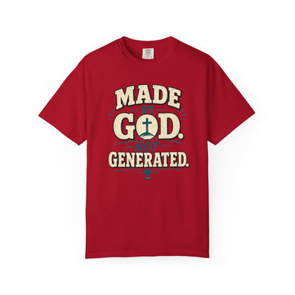 DigitalDivine: Made by God Not Generated - Faith Graphic Tee