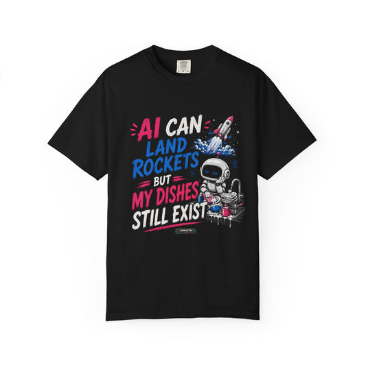 AI Can Land Rockets But My Dishes Still Exist T-Shirt