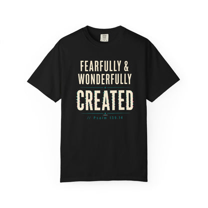 DigitalDivine: Fearfully & Wonderfully Created Faith Graphic Tee