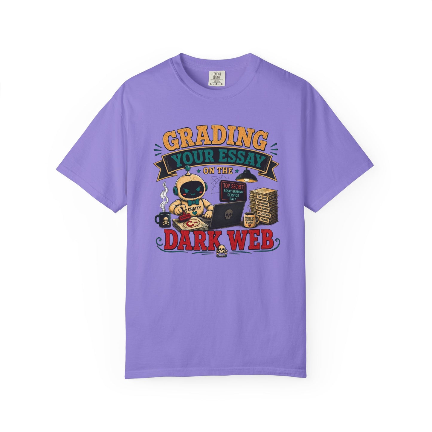 BTS: Grading Your Essay in the Dark Webb - Graphic Tee (Teacher / Parent Humor)