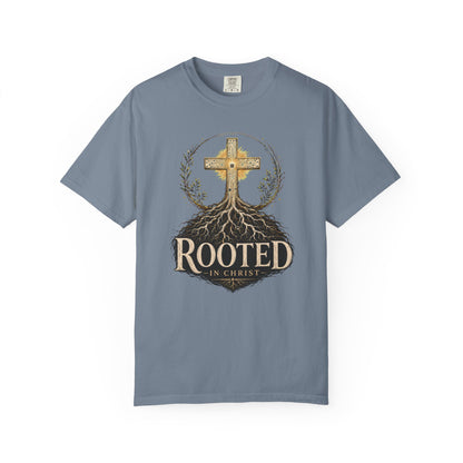 DigitalDivine- Rooted In Chris— Inspirational Religious Graphic Tee