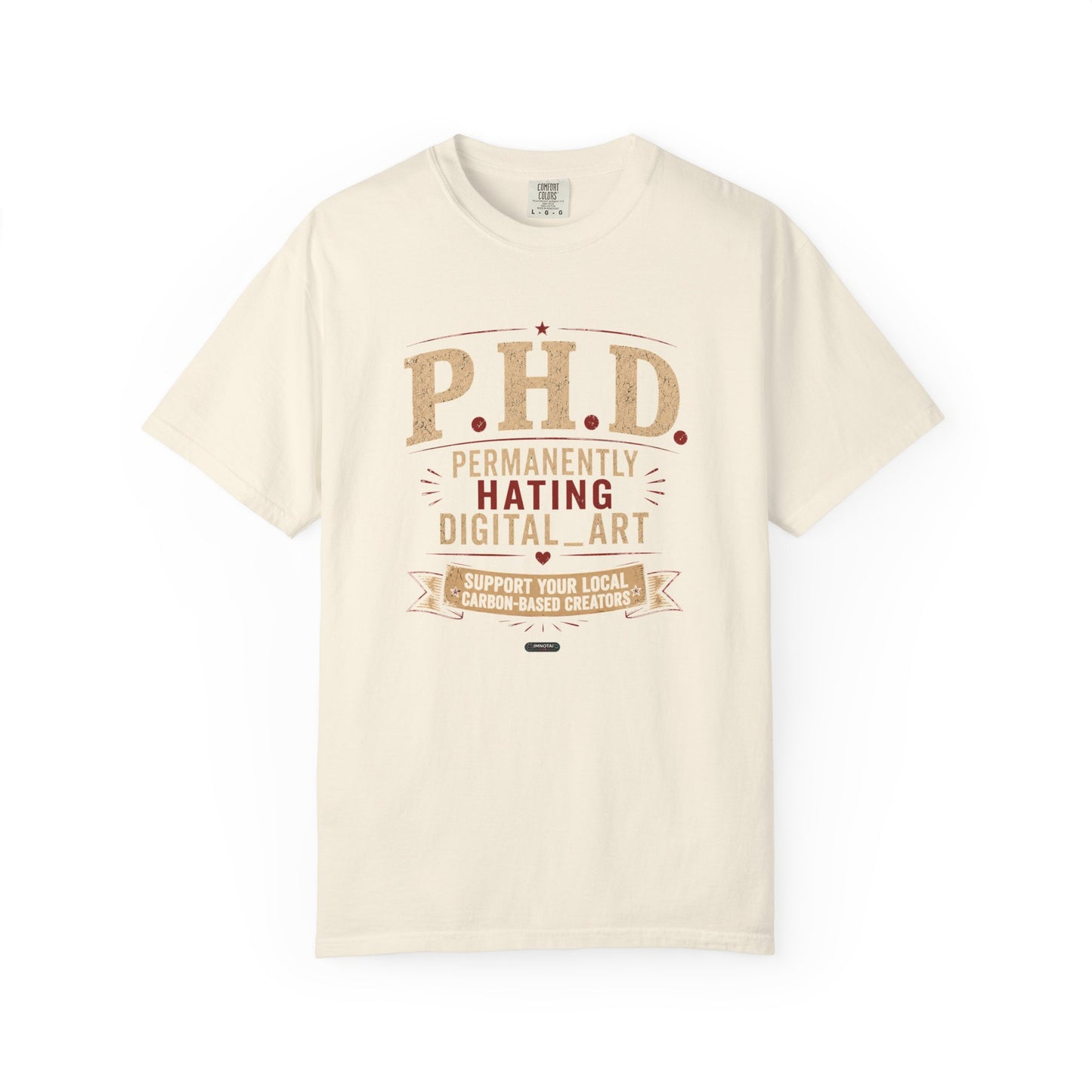 P.H.D. "Permanently Hating Digital Art" Graphic T-Shirt — Funny Artist Tee
