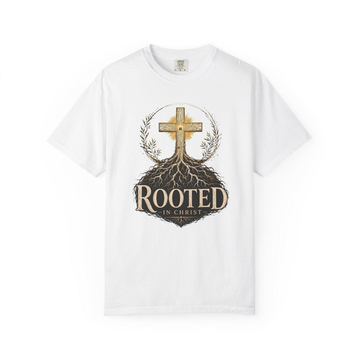 DigitalDivine- Rooted In Chris— Inspirational Religious Graphic Tee
